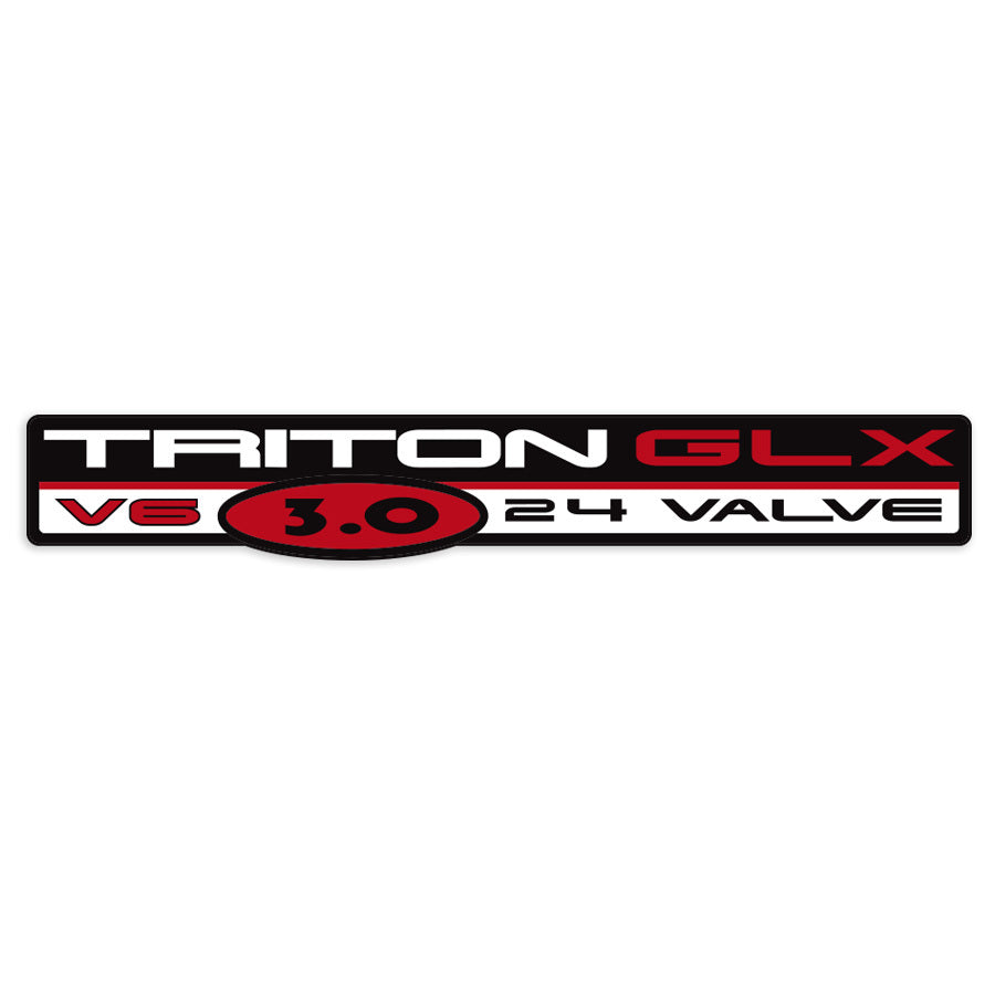 DOOR & TAILGATE DECAL : TRITON GLX V6 3.0 24 VALVE (RED) (1996-2006 MK MITSUBISHI TRITON)