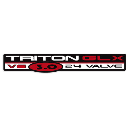 DOOR & TAILGATE DECAL : TRITON GLX V6 3.0 24 VALVE (RED) (1996-2006 MK MITSUBISHI TRITON)