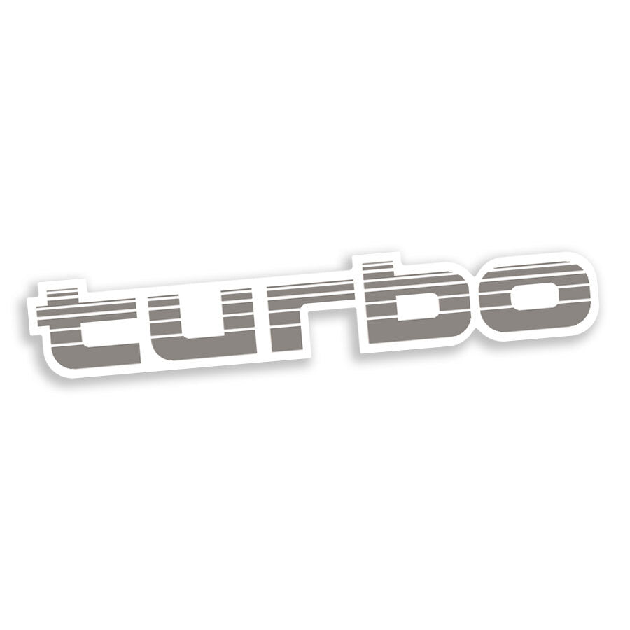 REAR QTR-PANEL TURBO DECAL : 80-SERIES TOYOTA LAND CRUISER (LIGHT SILVER)