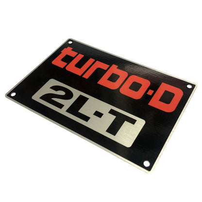 ENGINE NAMEPLATE : TURBO-D 2L-T