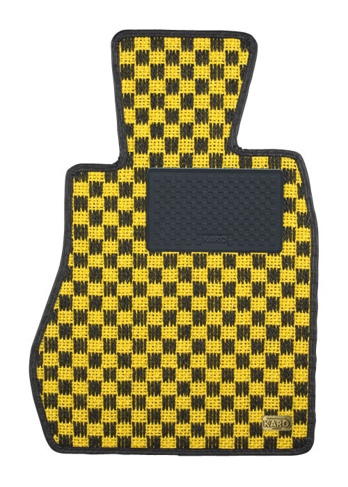 KARO SISAL FLOOR MAT SET (YELLOW/BLACK)