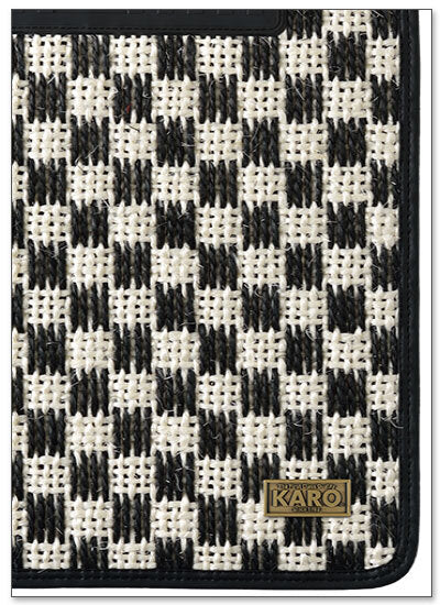 KARO SISAL FLOOR MAT SET (WHITE/BLACK)