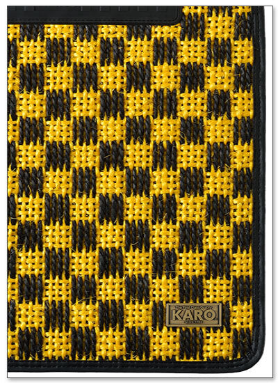 KARO SISAL FLOOR MAT SET (YELLOW/BLACK)