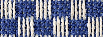 KARO SISAL FLOOR MAT SET (BLUE/WHITE)