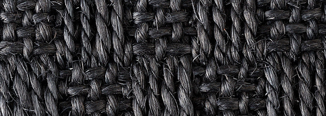 KARO SISAL FLOOR MAT SET (BLACK/BLACK)