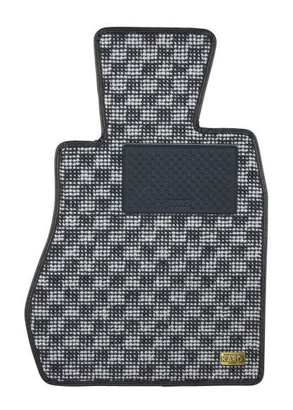 KARO FLAXY FLOOR MAT SET (BRILLIANT GRAY)