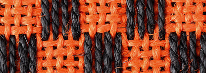 KARO SISAL FLOOR MAT SET (ORANGE/BLACK)