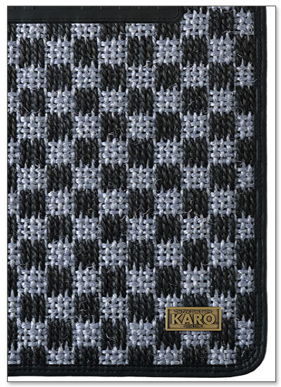 KARO SISAL FLOOR MAT SET (SILVER/BLACK)