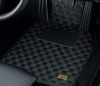 KARO SISAL FLOOR MAT SET (BLACK/BLACK)