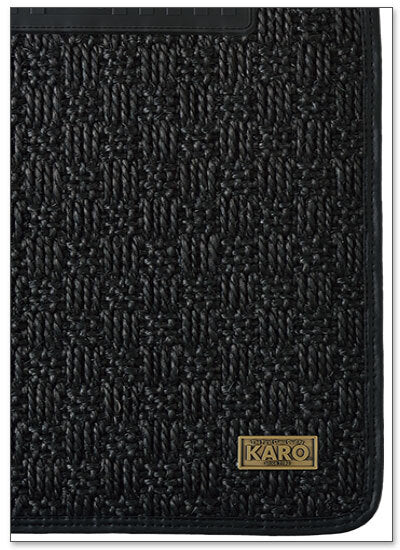 KARO SISAL FLOOR MAT SET (BLACK/BLACK)