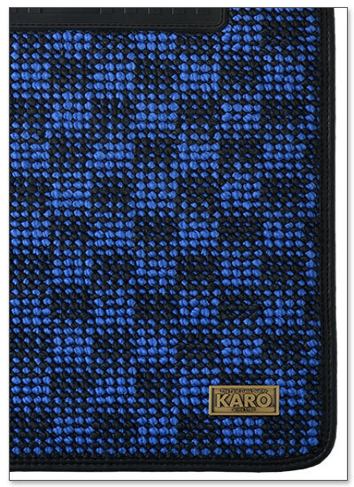 KARO FLAXY FLOOR MAT SET (BRILLIANT BLUE)