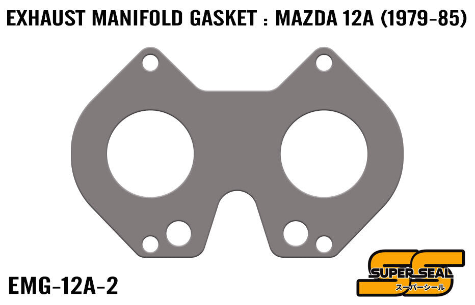 SUPER SEAL GRAPHITE LAMINATED EXHAUST MANIFOLD GASKET : MAZDA 12A (1979-1985)