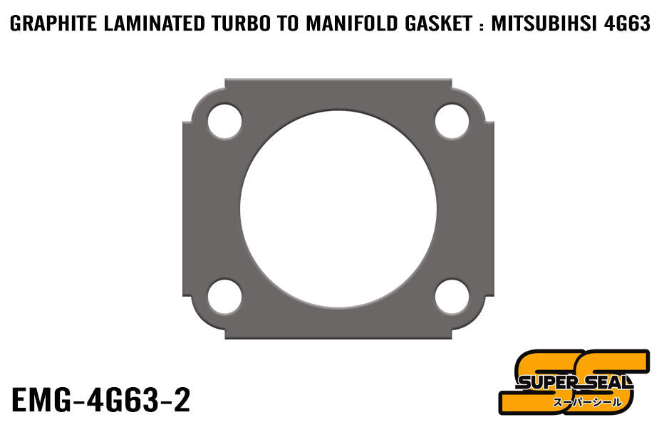 SUPER SEAL GRAPHITE LAMINATED TURBOCHARGER TO EXHAUST MANIFOLD GASKET : MITSUBISHI 4G63 (1992-1997)