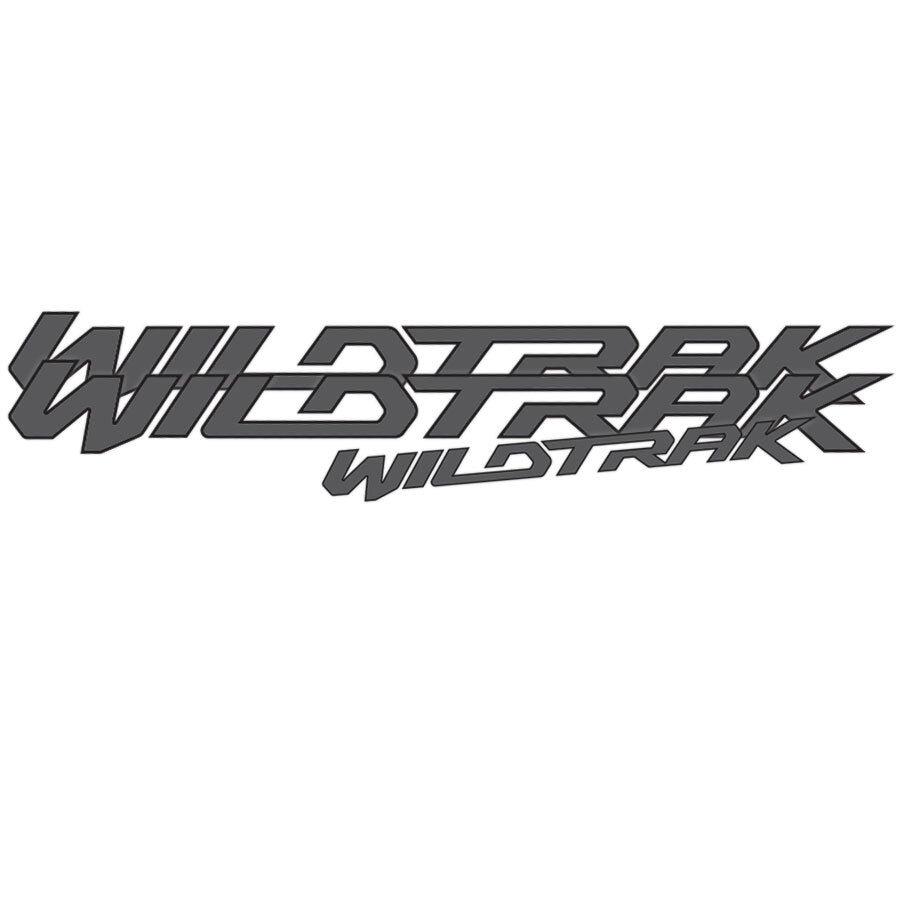 WILDTRAK DOOR & TAILGATE DECAL SET : FORD RANGER PX1/PX2 (SILVER/BLACK)